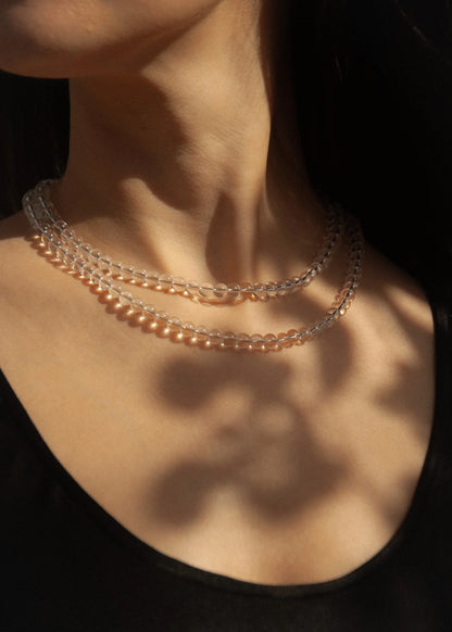 Sea + Pattern Mini Quartz Necklace