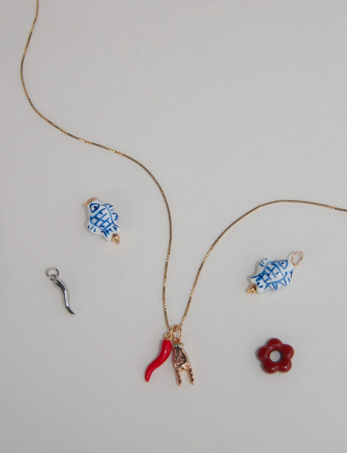 Mod & Jo Nico Italian Horn Charm in Red