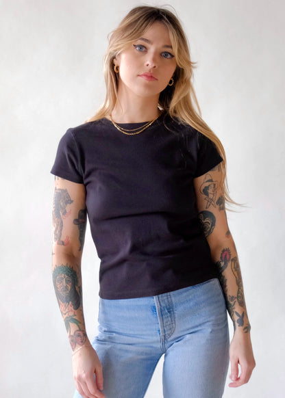 LA Relaxed Bebe Organic Tee - Black