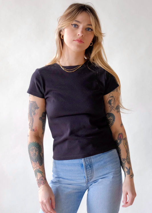 LA Relaxed Bebe Organic Tee - Black