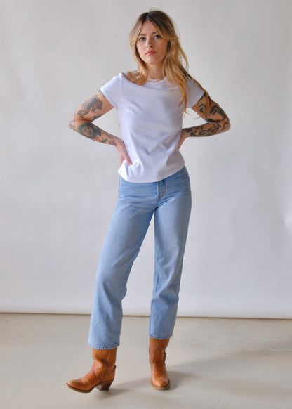 LA Relaxed Bebe Tee in White
