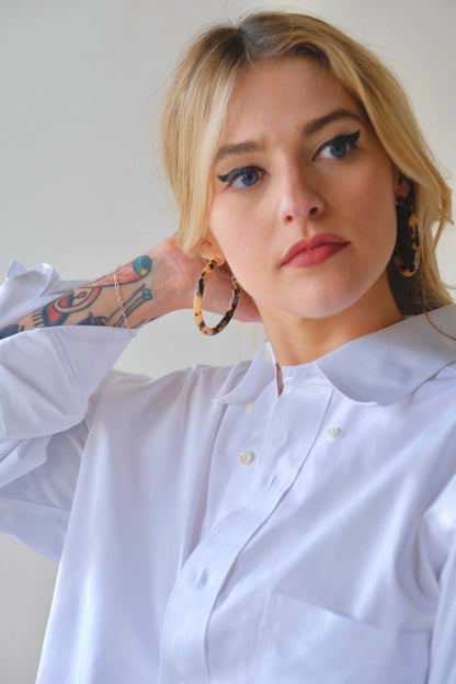 Machete Bold Hoops - Blonde Tortoise