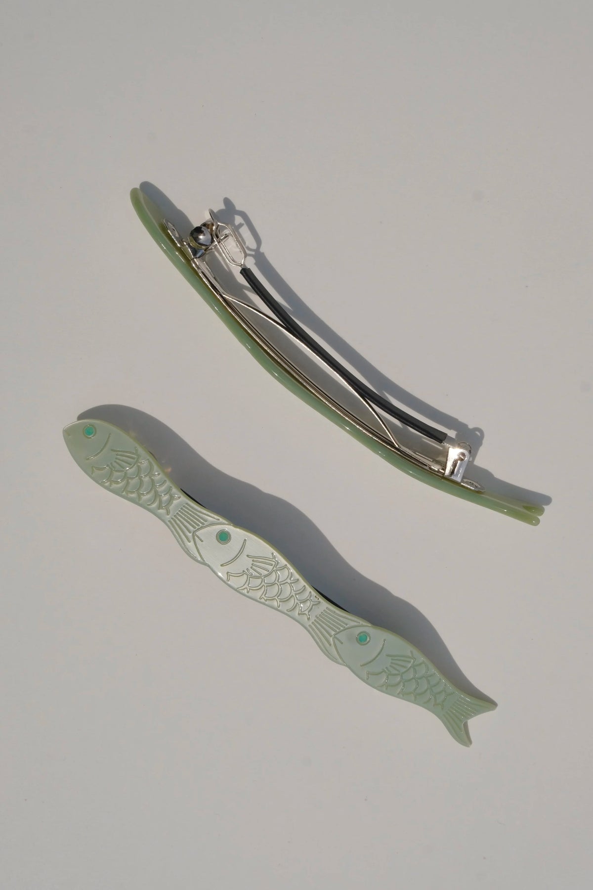 Winona Irene Jade Fish French Barrette
