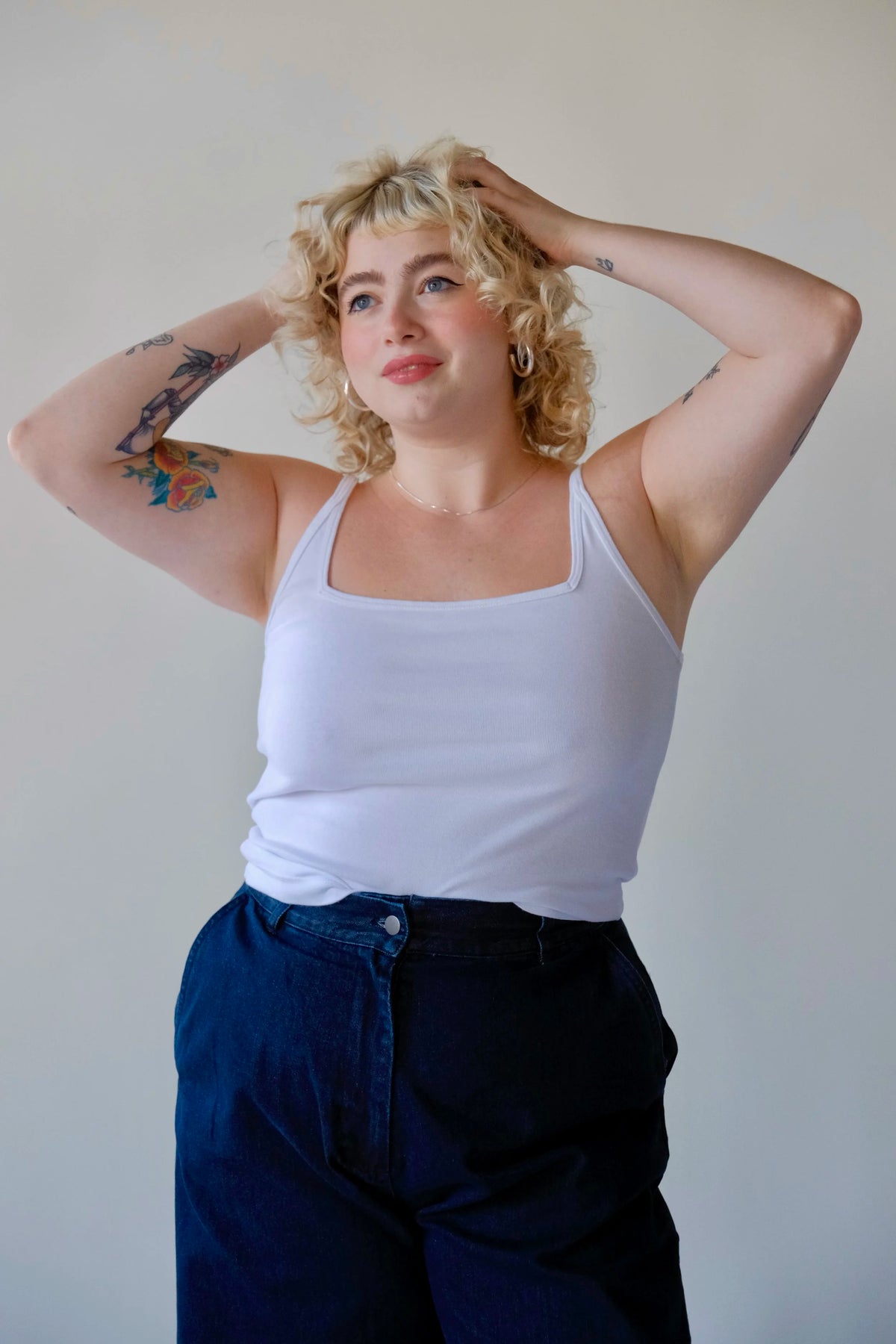 Square Organic Camisole in White