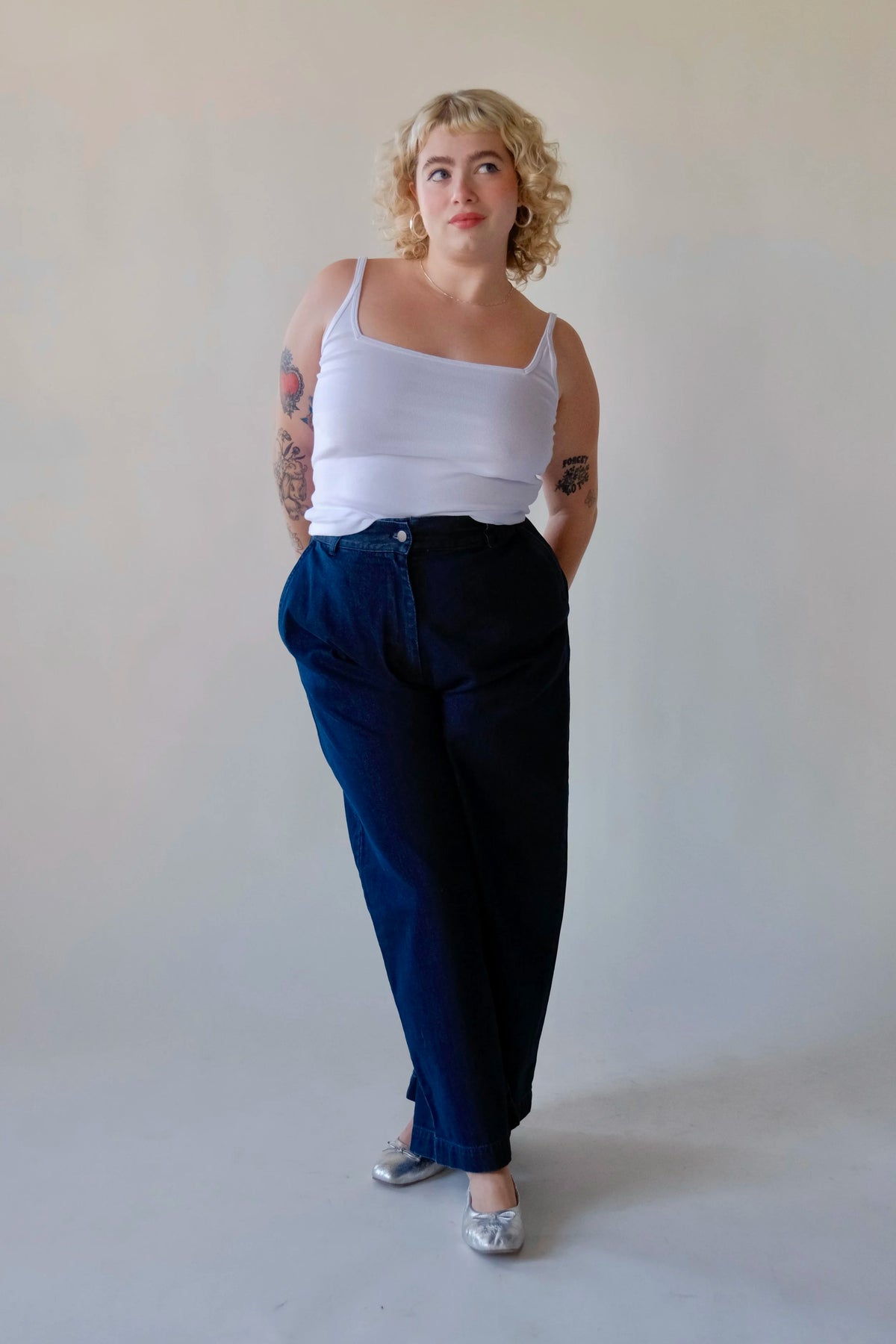 Square Organic Camisole in White