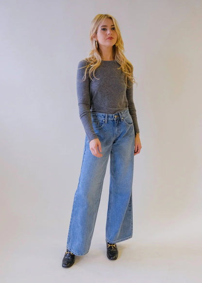 Mid Rise Slouch Jeans