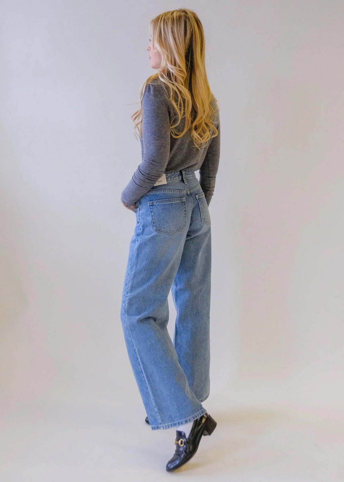 Mid Rise Slouch Jeans