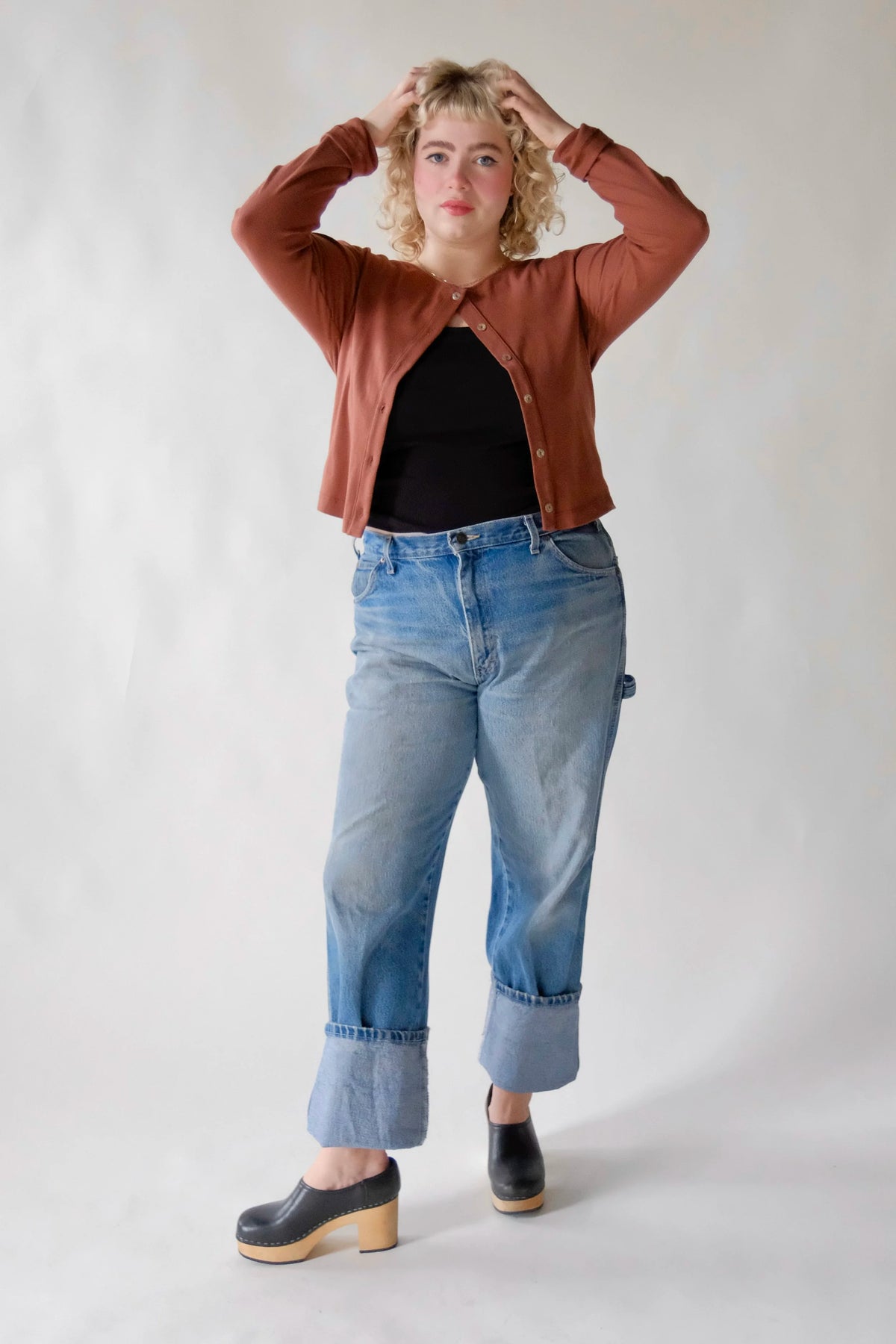 Organic Rib Cardigan - Mocha
