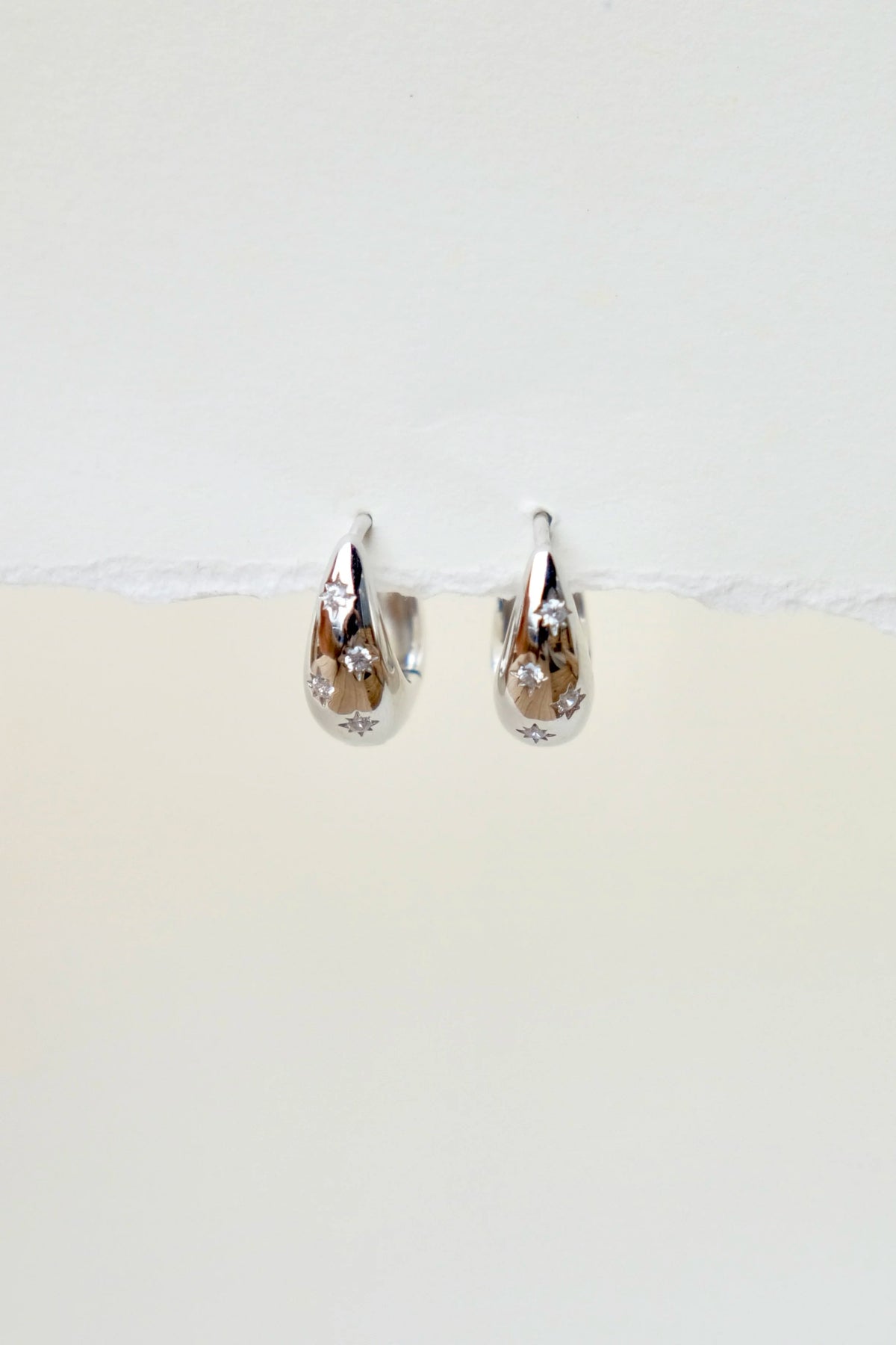 Rosewood Collection Starburst Hoop - Sterling Silver