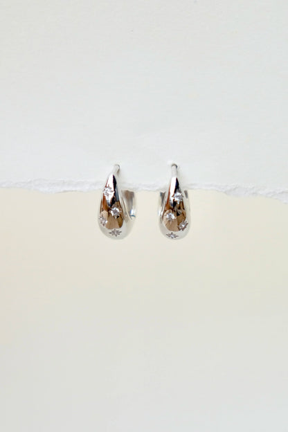 Rosewood Collection Starburst Hoop - Sterling Silver