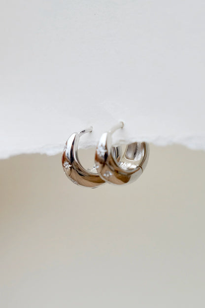 Rosewood Collection Starburst Hoop - Sterling Silver