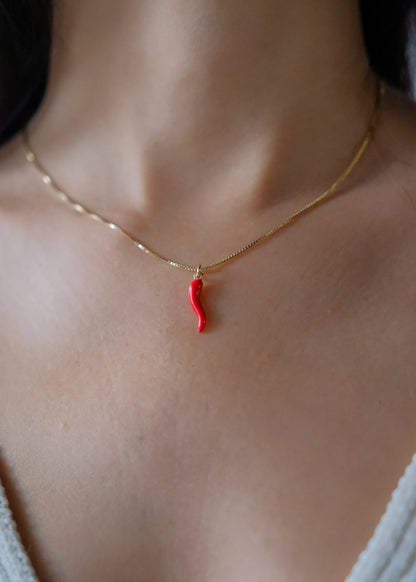Mod & Jo Nico Italian Horn Charm in Red