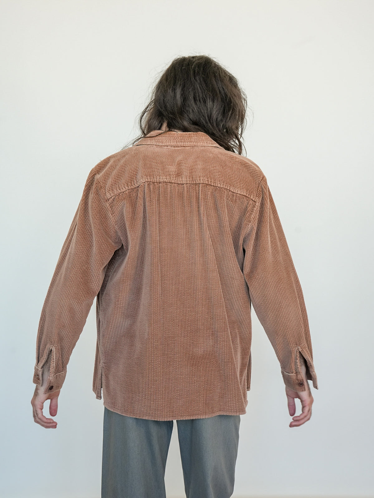 Umber Corduroy Button Up
