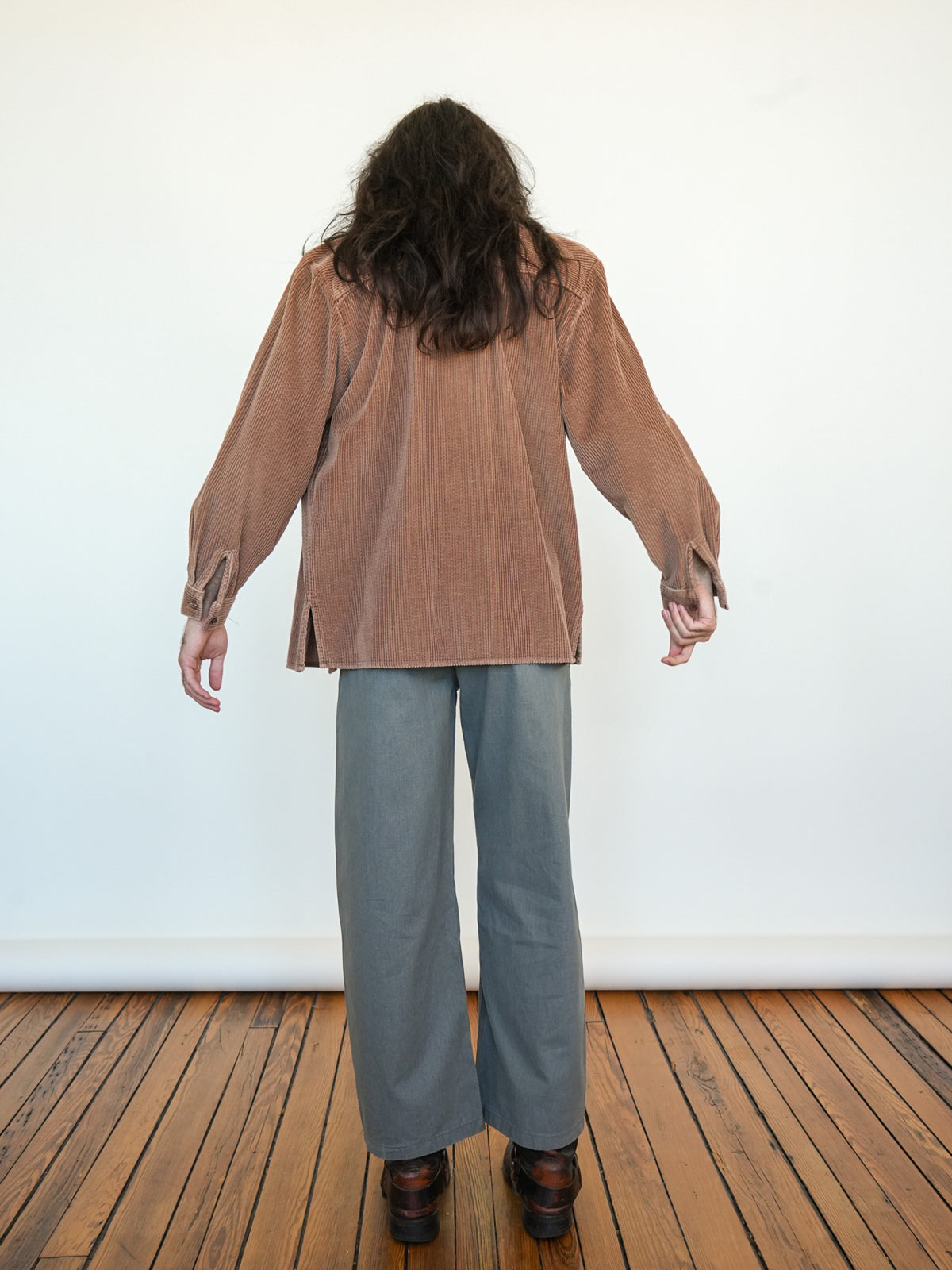 Umber Corduroy Button Up