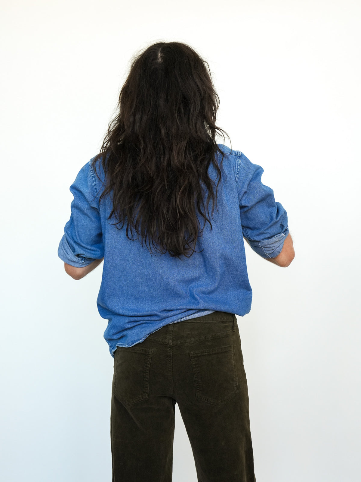Chambray Long Sleeve Button Up